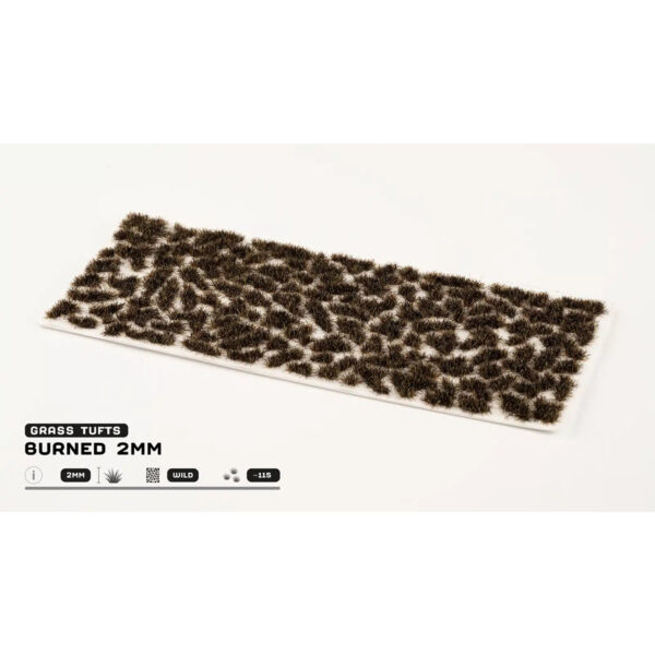 Gamers Grass Burned 2mm Tufts GG2-BUR