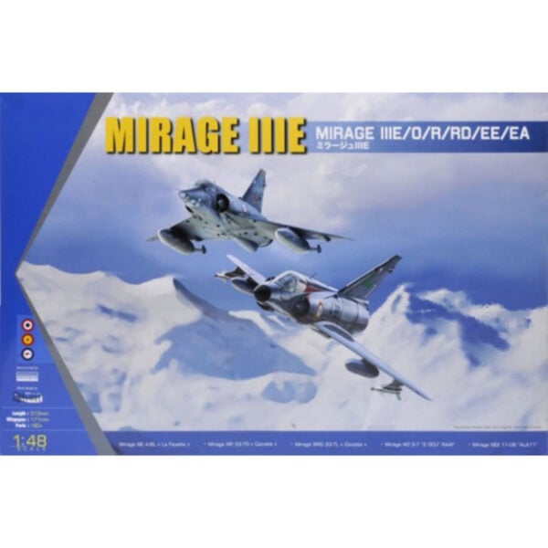 Kinetic Models Mirage IIIE IIIE/O/R/RD/EE/EA 1/48 Scale K48050