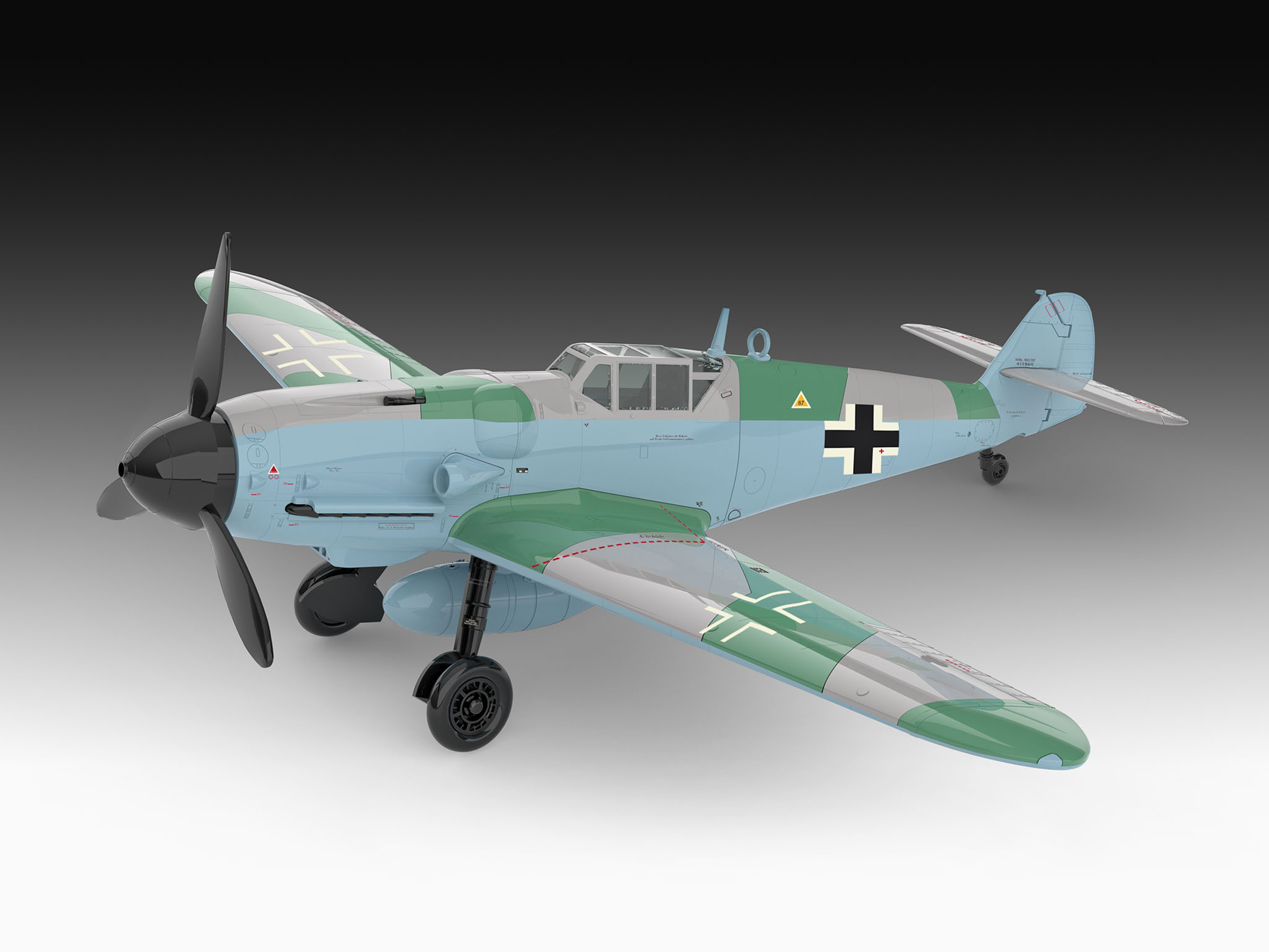 Revell Messerchmitt Bf109G-6 Easy Click 1/32 Scale 63653 Model Set