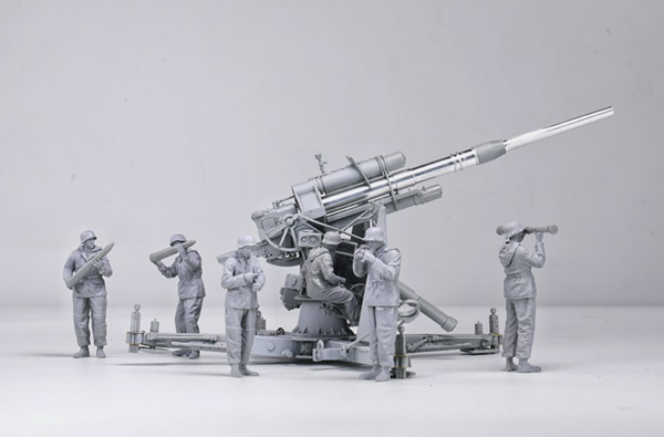 Border Model German 88mm Gun Flak36 with Six Figures Metal Box 1/35 Scale BT-013