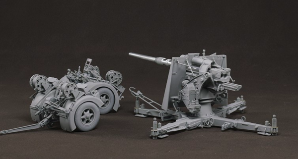 Border Model German 88mm Gun Flak36 with Six Figures Metal Box 1/35 Scale BT-013