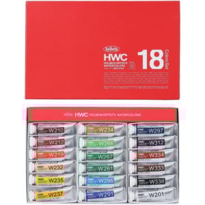 W442 Holbein Artist Watercolour Paint Set of 18 - 15ml W442
