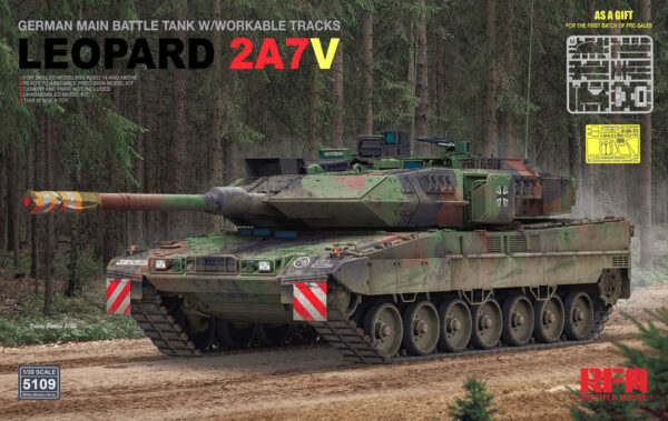 Ryefield Leopard 2A7V German Main battle Tank with Workable Tracks 1/35 Scale 5109