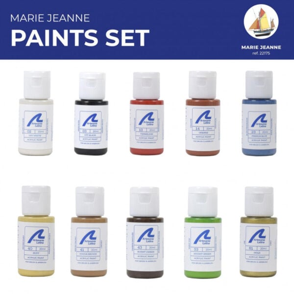 Artesania Latina Marie-Jeanne Paint Set of 10 for Models 22175 or 22180 277PACK12