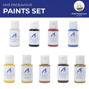 Artesania Latina HMS Endeavour Long Boat Paint Set of 9 for Models 19005 22520 277PACK7