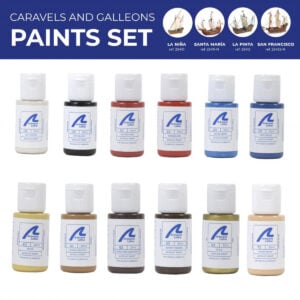 Artesania Latina Caravels and Galions Paint Set of 12 for 22410/22411/22412/22451 or 2 277PACK8