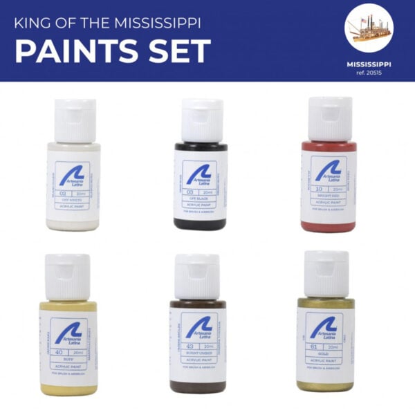 Artesania Latina King of The Mississipi Paint Set of 6 for Model 20515 277PACK6