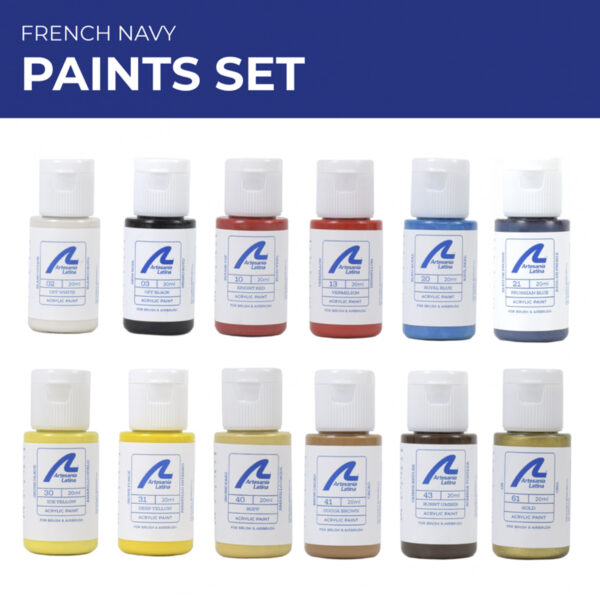 Artesania Latina French Navy Paint Set of 12 for Model 22517-N 277PACK4