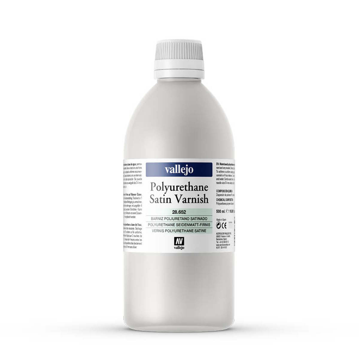 Vallejo Polyurethane Artist Varnish Satin 28652 500ml