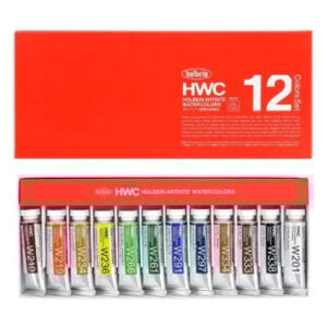 W440 Holbein Artist Watercolour Paint Set of 12 - 15ml W440