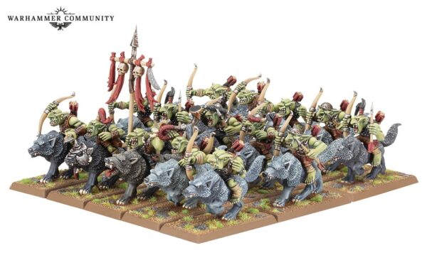 Warhammer The Old World Orc and Goblin Tribes Goblin Wolf Rider Mob 09-09