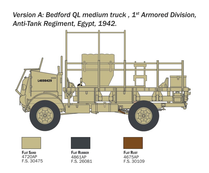 Italeri Bedford QL Medium Truck 1/35 Scale 241