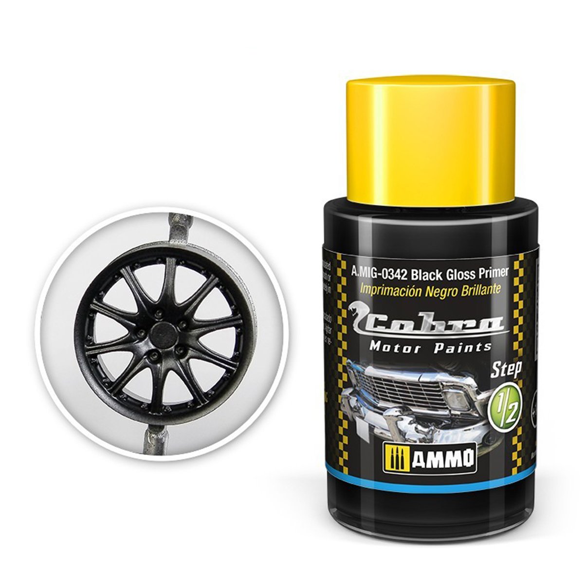 Ammo by Mig Cobra Motor Black Gloss Primer Acrylic Paint AMIG0342 Canada s largest selection of model paints kits hobby tools airbrushing and crafts with online shipping and up to date inventory
