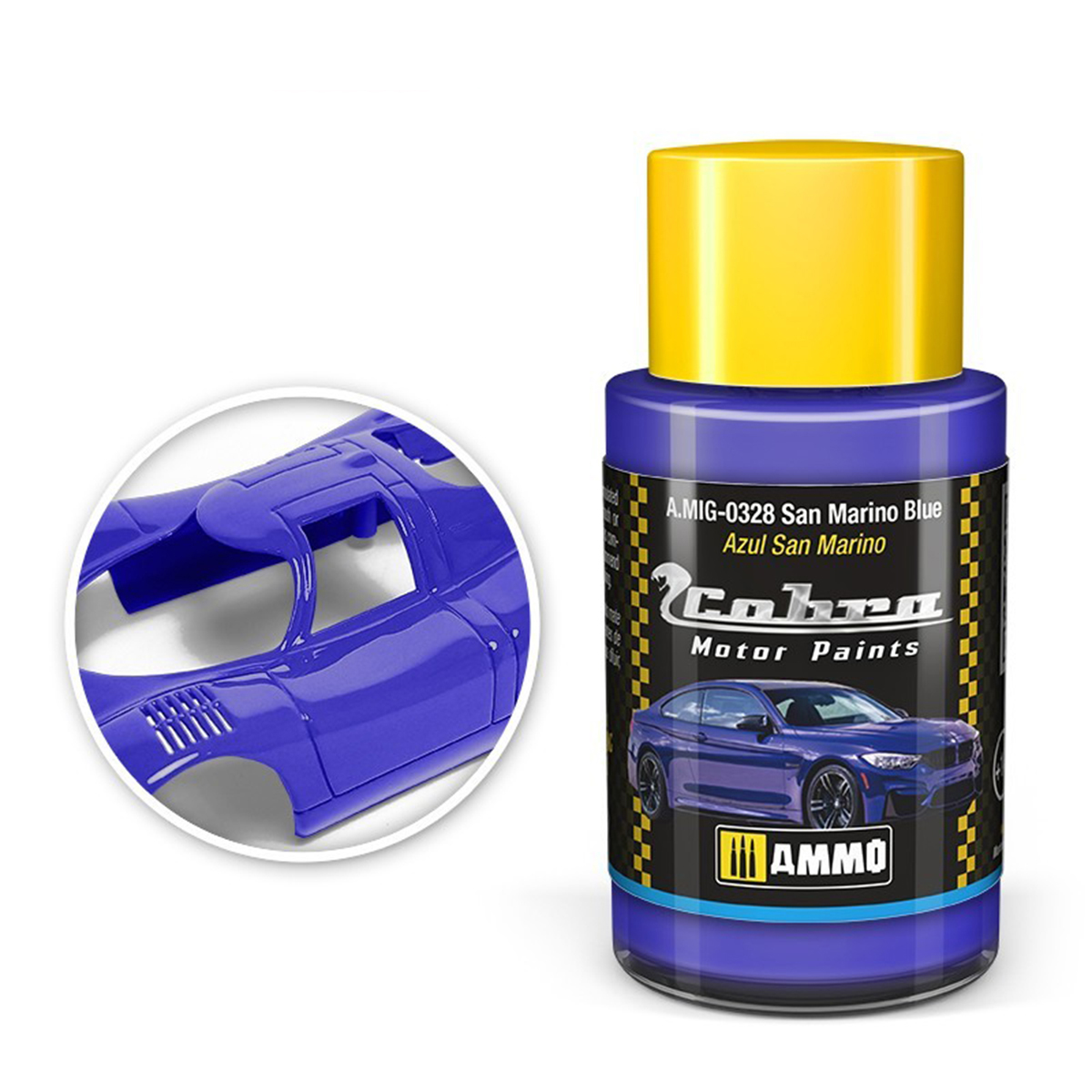 Ammo by Mig Cobra Motor San Marino Blue Acrylic Paint AMIG0328