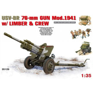 Miniart USV-BR 76-mm Gun Mod 1941 with Limber and Crew 1/35 Scale 35129