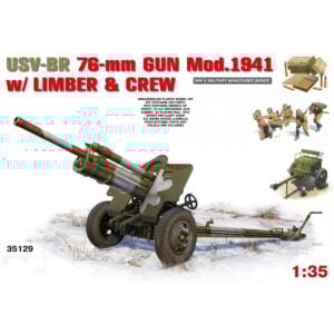 Miniart USV-BR 76-mm Gun Mod 1941 with Limber and Crew 1/35 Scale 35129