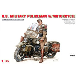 Miniart US Military Policeman with Motorcycle 1/35 Scale 35168