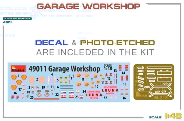 Miniart Garage Workshop 1/48 Scale 49011