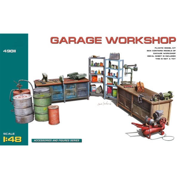 Miniart Garage Workshop 1/48 Scale 49011