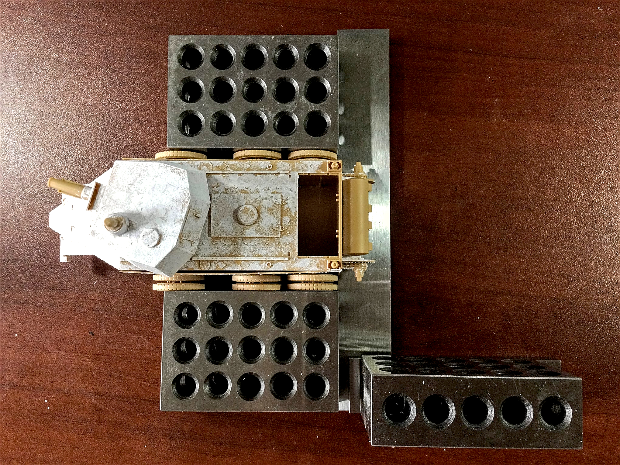 Align Road Wheels with Hull using 1-2-3 Blocks and Machinist Square