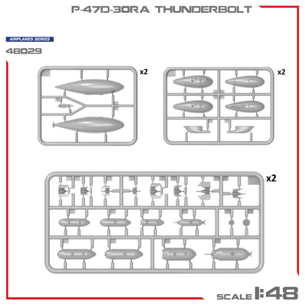 Miniart P-47D-30RA Thunderbolt Advanced Kit 1/48 Scale 48029
