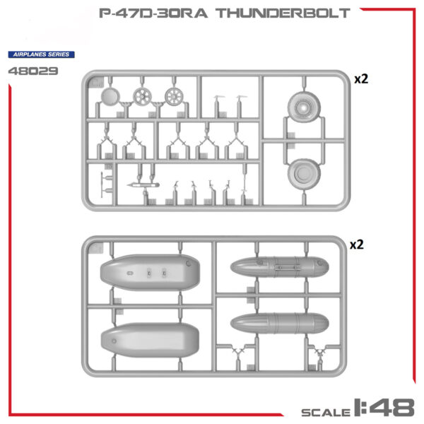 Miniart P-47D-30RA Thunderbolt Advanced Kit 1/48 Scale 48029