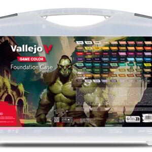 Vallejo Game Color Foundations Set of 72 Paints with Case and Brush Set 72180