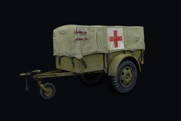 Miniart G-518 US 1t Cargo Trailer Ben Hur with Canvas 1/35 Scale 35443