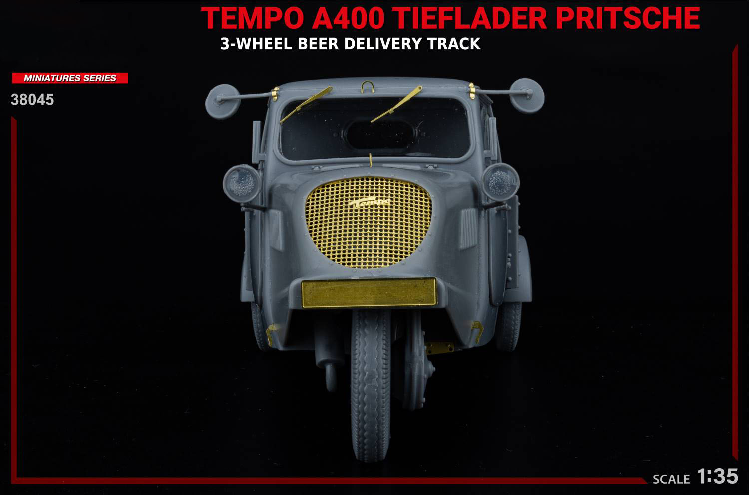 Miniart Tempo A400 Tieflader Pritsche 3-Wheel Beer Delivery Truck 1/35 38045