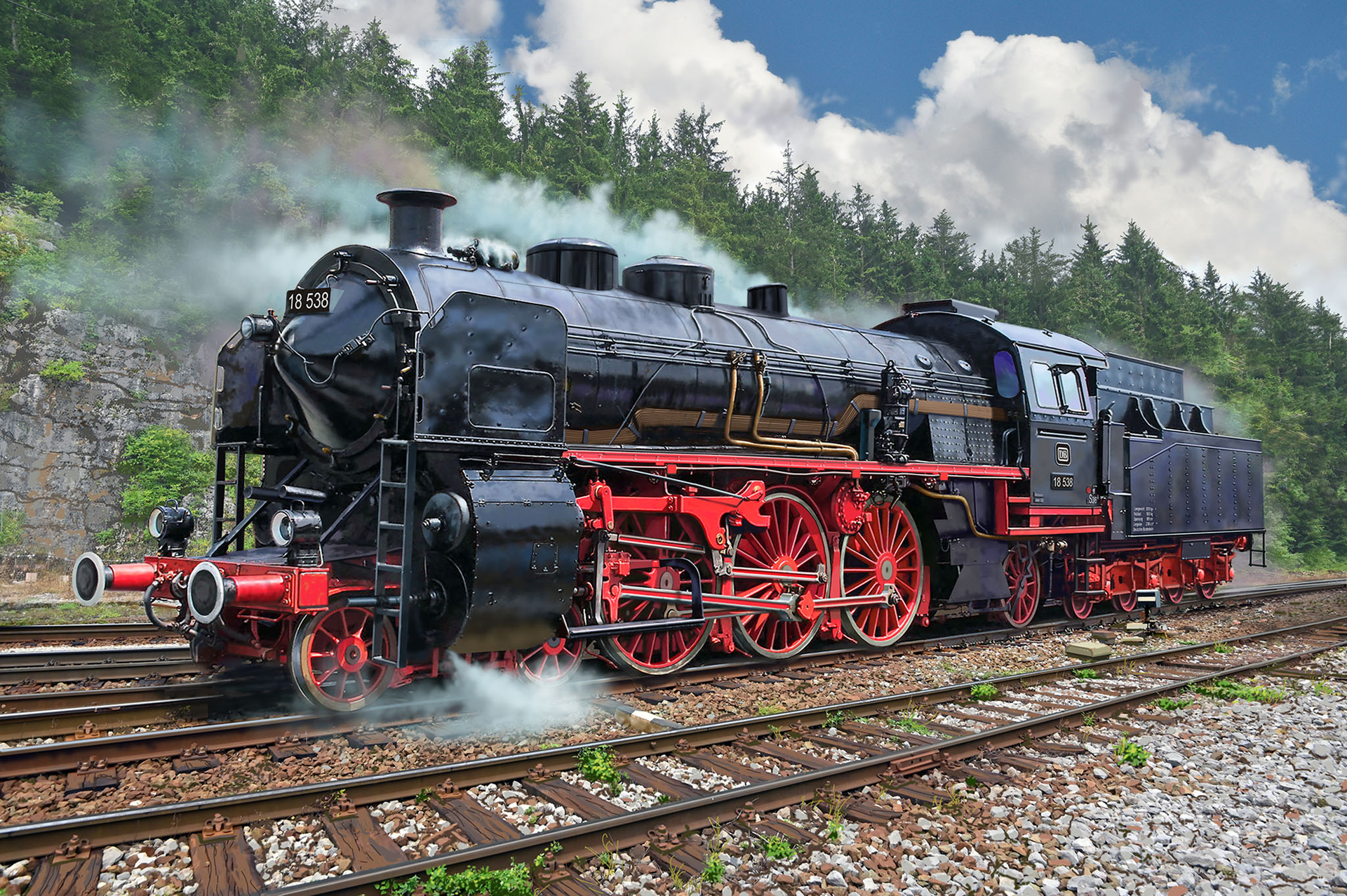 Revell Express Locomotive S 3/6 BR 18.5 and Tender 2 2 T 31.7 1/68 Scale 02168