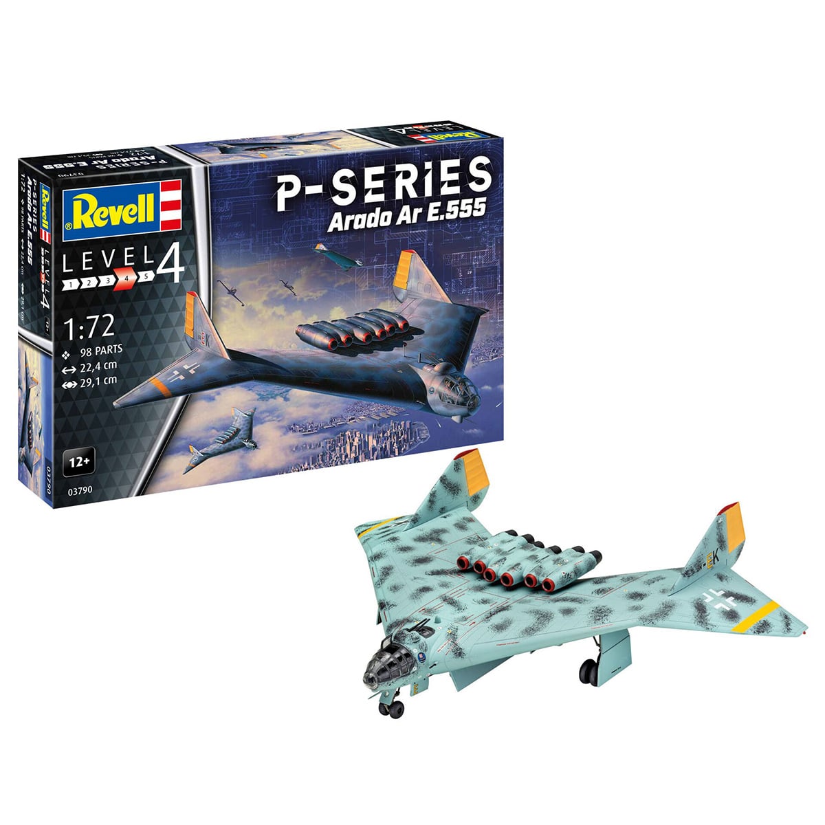 Revell P-Series Arado Ar E.5555 Jet Wing Bomber 1/72 Scale 03790