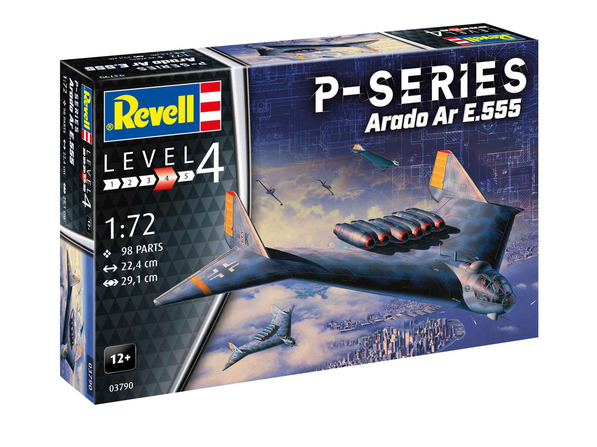 Revell P-Series Arado Ar E.5555 Jet Wing Bomber 1/72 Scale 03790