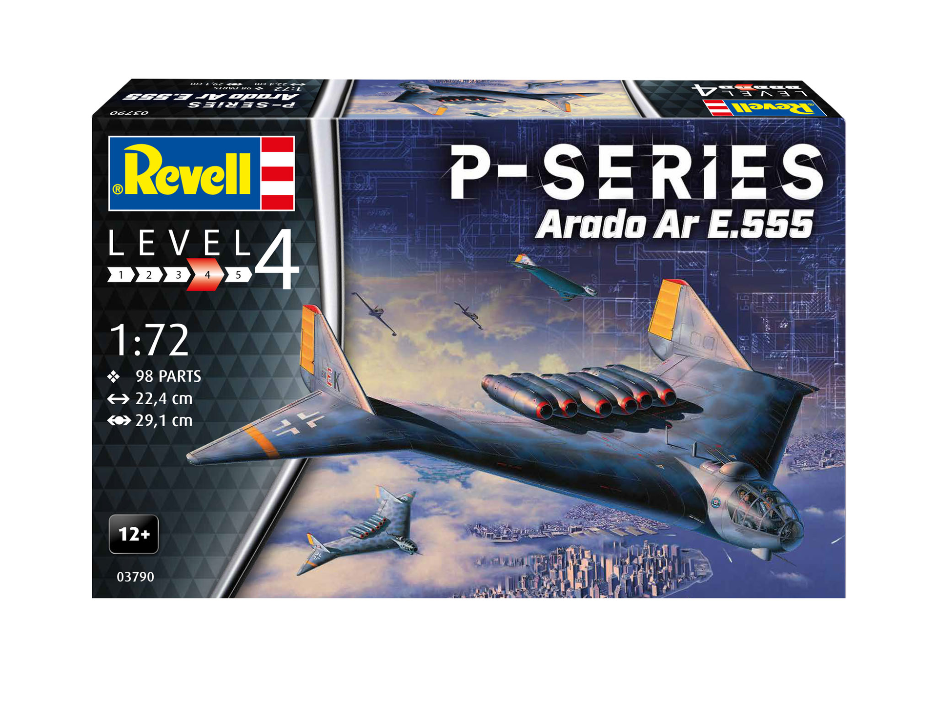 Revell P-Series Arado Ar E.5555 Jet Wing Bomber 1/72 Scale 03790