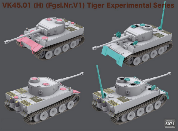 RyeField Model VK45.01 Fgsl.Nr.V1 Tiger Experimental Series 1/35 Scale 5071
