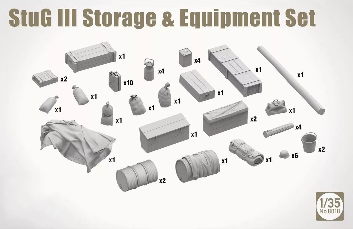 Takom StuG III Storage and Equipment Set 1/35 Scale 8018