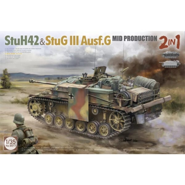 Takom StuH42 and StuG III Ausf.G Mid Production 2in1 1/35 Scale 8017