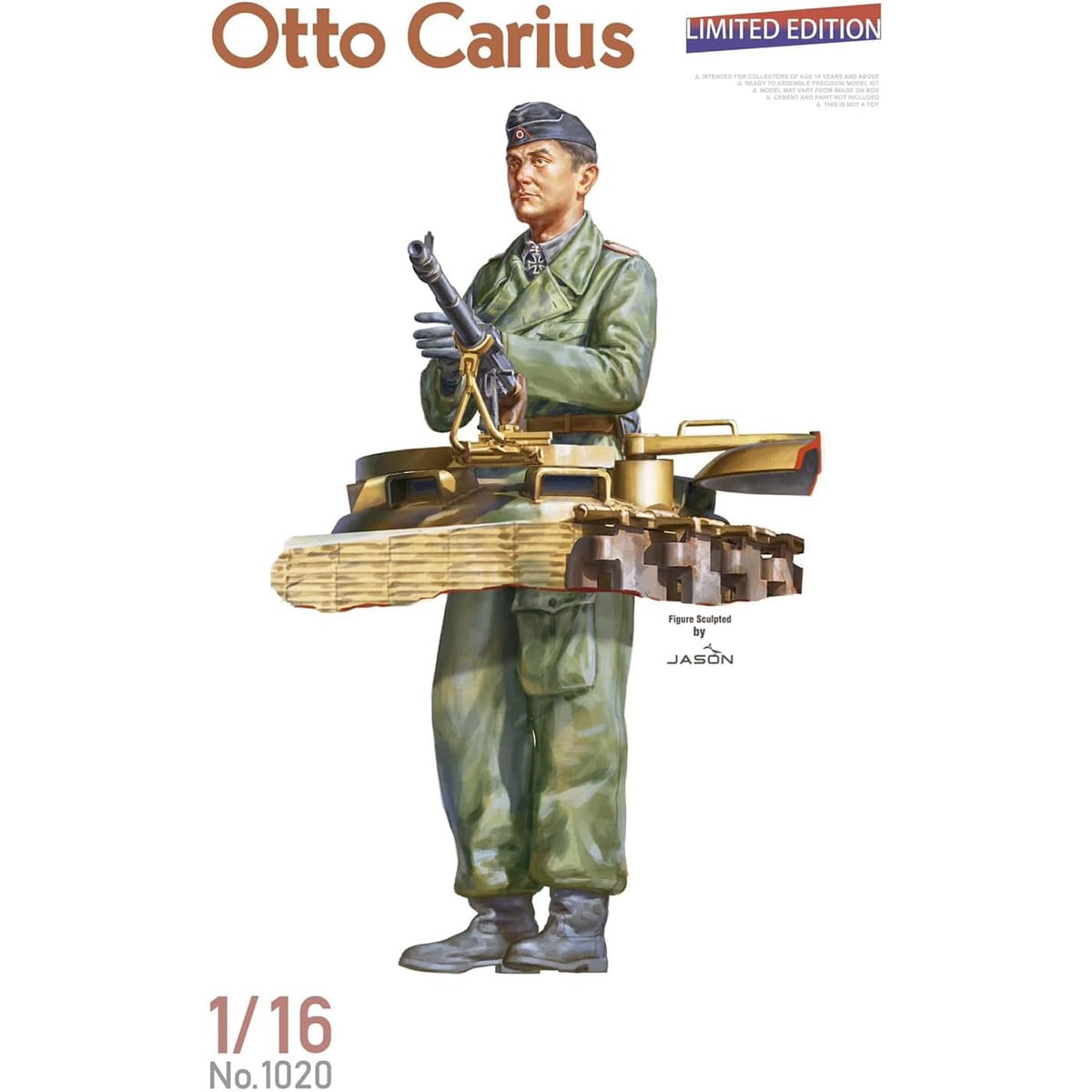Takom Otto Carius Figure Limited Edition 1/16 Scale 1020