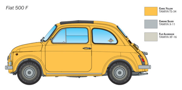 Italeri 1968 Fiat 500F Upgraded Edition 1/12 Scale 4715