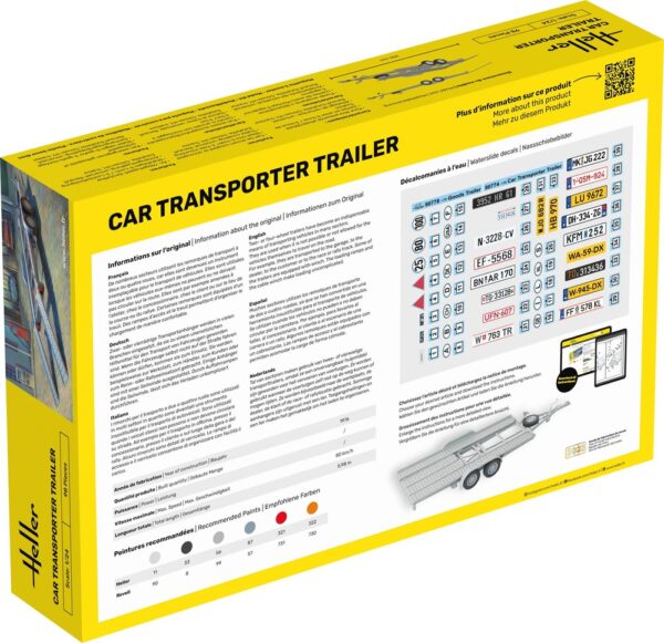 Heller Car Transporter Trailer 1/24 Scale New Tooling 80774