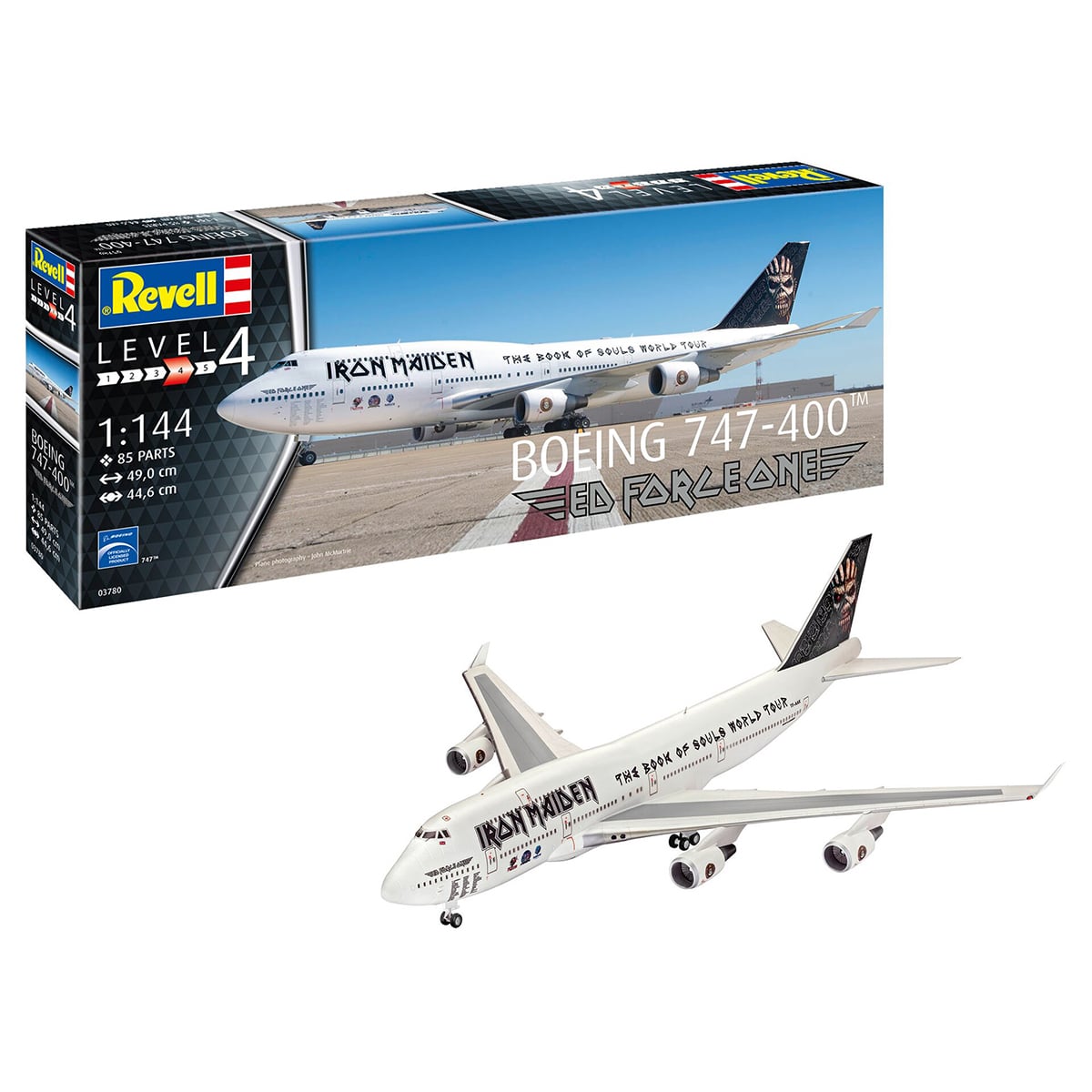 Revell Boeing 747-400 Iron Maiden Ed Force One 1/144 Scale 03780