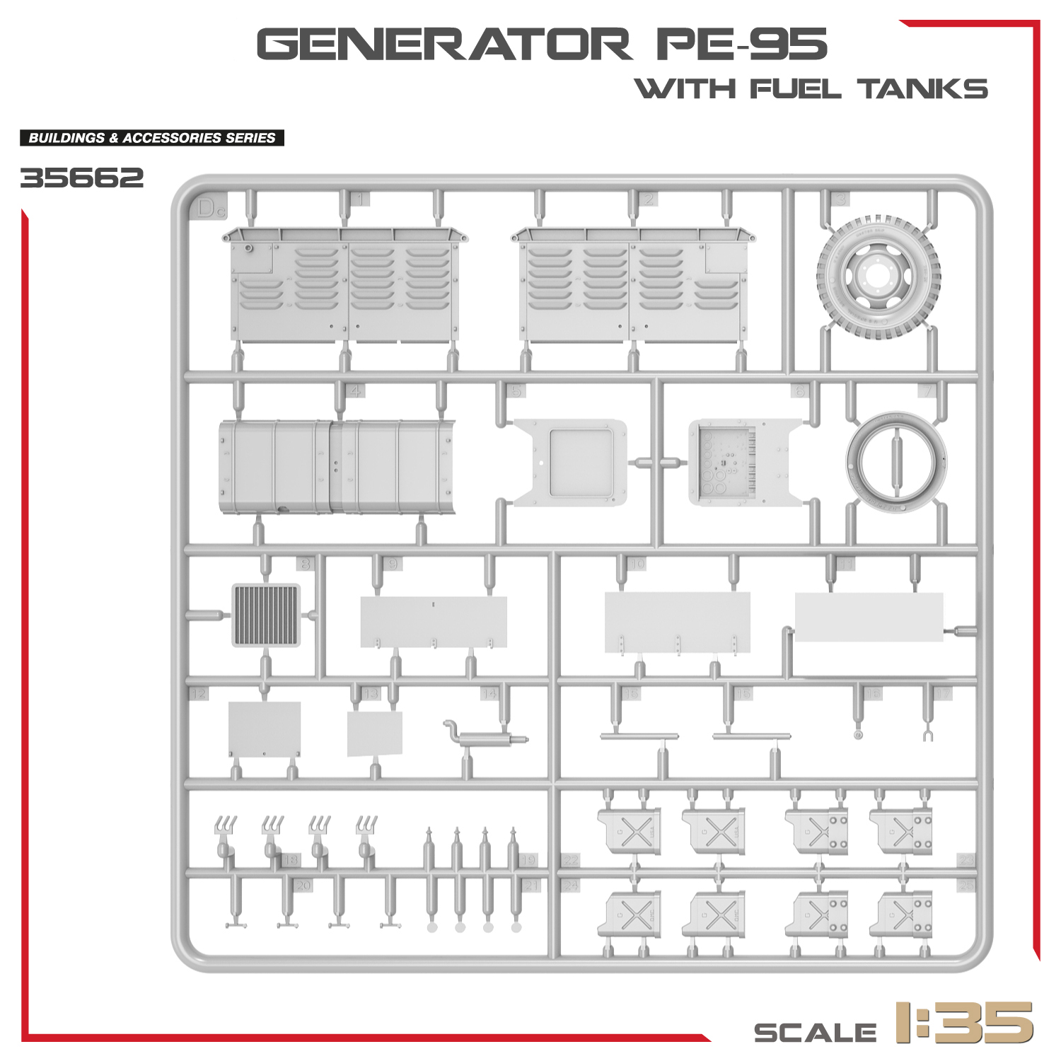 Miniart Generator PE-95 with Fuel Tanks 1/35 Scale 35662
