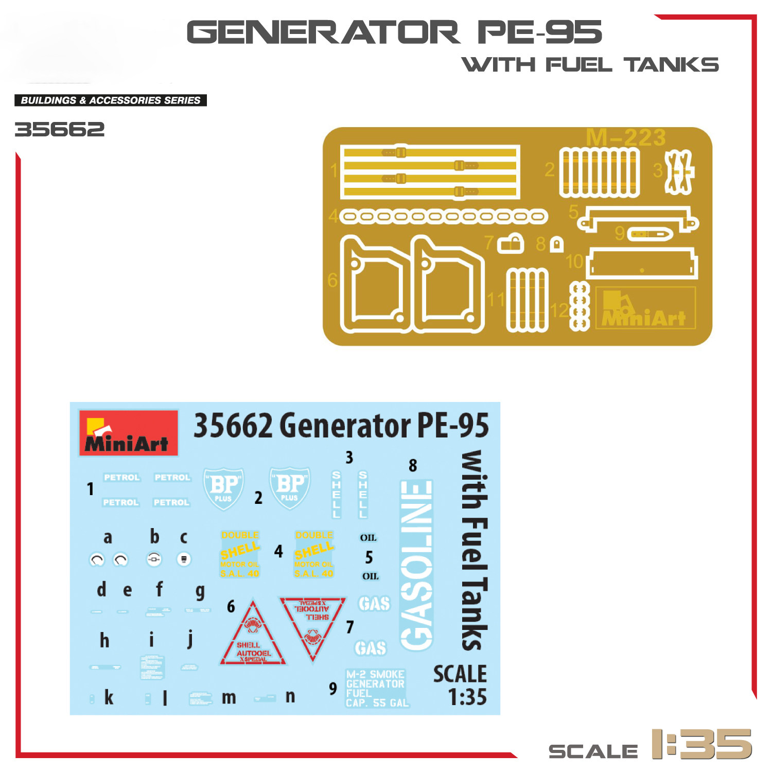 Miniart Generator PE-95 with Fuel Tanks 1/35 Scale 35662