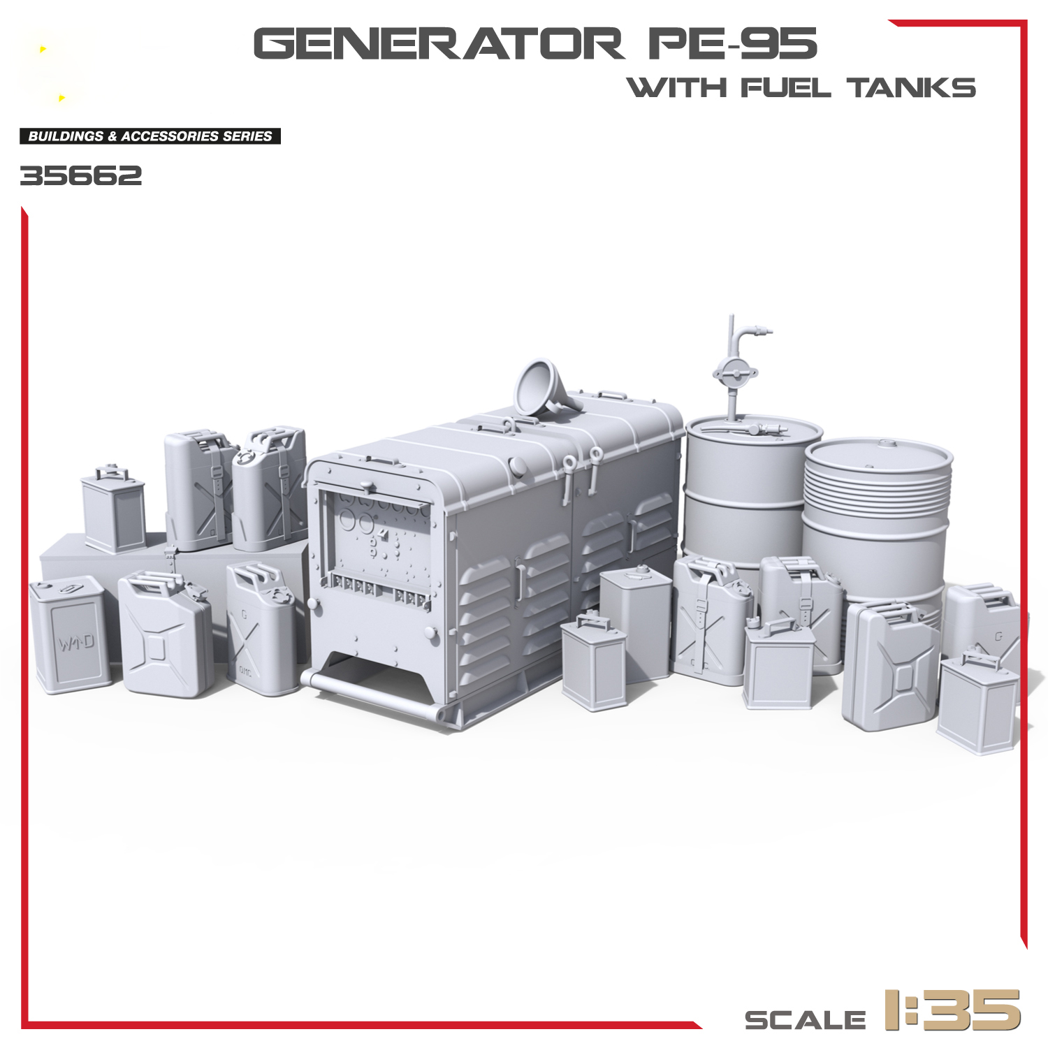 Miniart Generator PE-95 with Fuel Tanks 1/35 Scale 35662