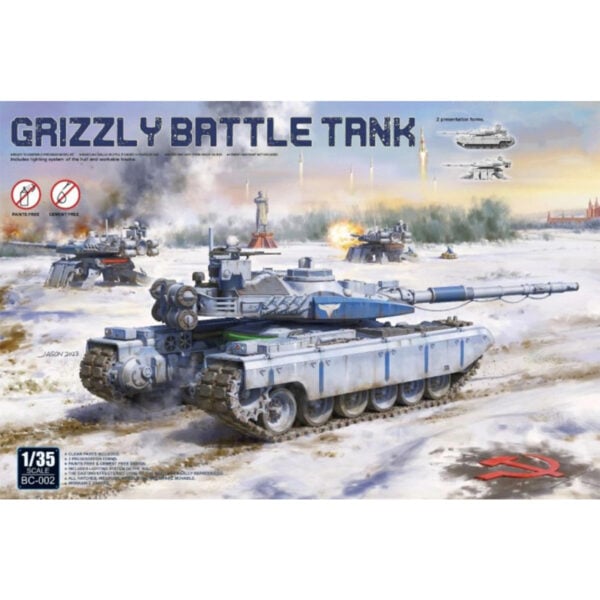 Border Model Grizzly Battle Tank with Lighting System 1/35 Scale BC-002