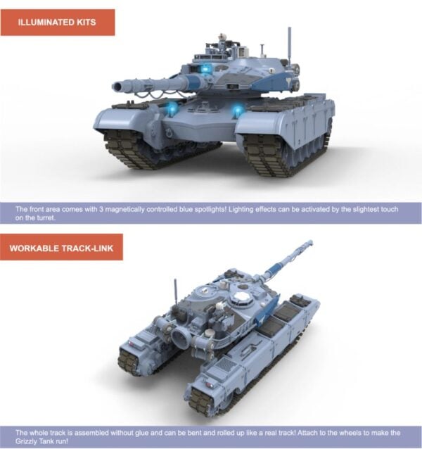 Border Model Grizzly Battle Tank with Lighting System 1/35 Scale BC-002