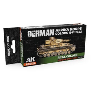 AK Interactive Real Colors German Afrika Korps Colors 1941 to 1943 RCS124 Paint Set of 6