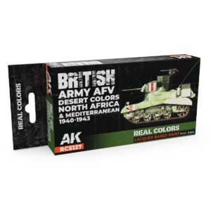 AK Interactive Real Colors British Army AFV Desert Colors North Africa and Mediterranean 1940-1943 RCS127 Paint Set of 6