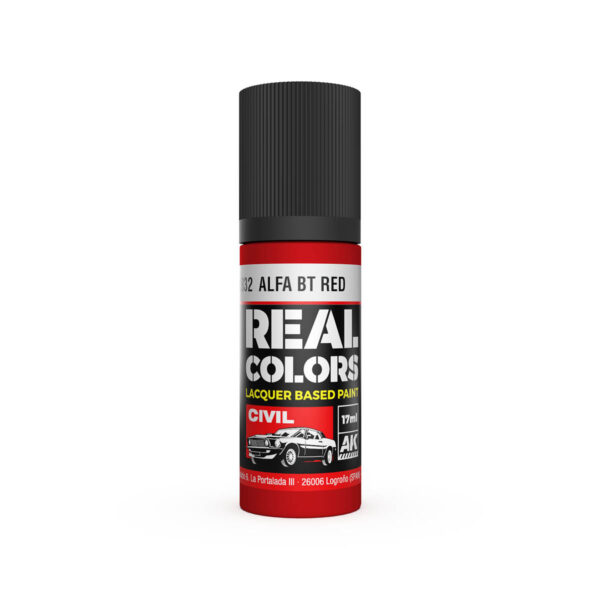 AK Interactive Real Colors Civil Alfa BT Red 17ml RC832