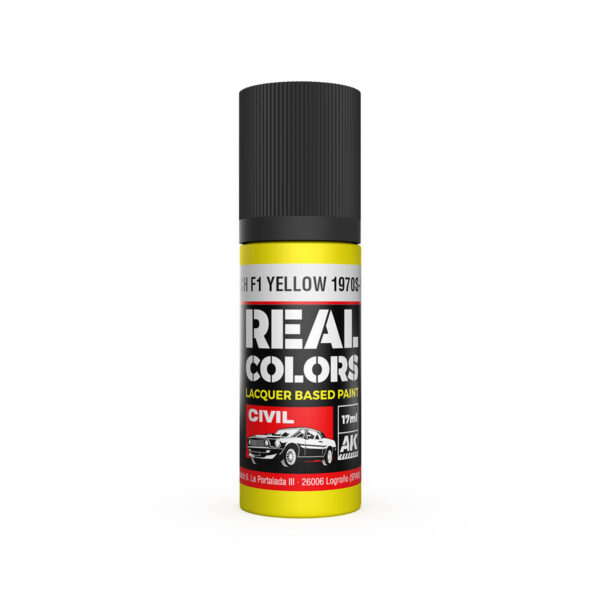 AK Interactive Real Colors Civil French F1 Yellow 1970s-1980s 17ml. RC841