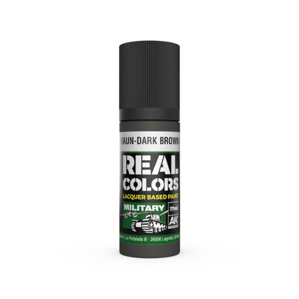 AK Interactive Real Colors Military Dunkelbraun-Dark Brown RAL 7017 17ml RC855